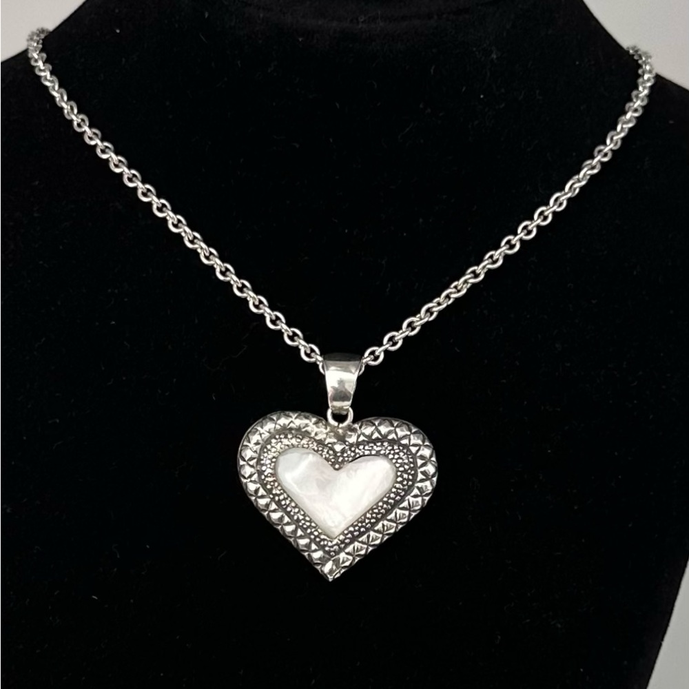 Silver Heart Pendant Necklace